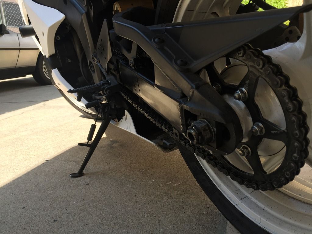 How To Lube Chain without stands (Poor man's Lube) Kawasaki Ninja ZX